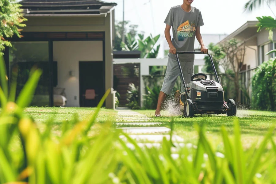 cordless self propelled lawn mowers